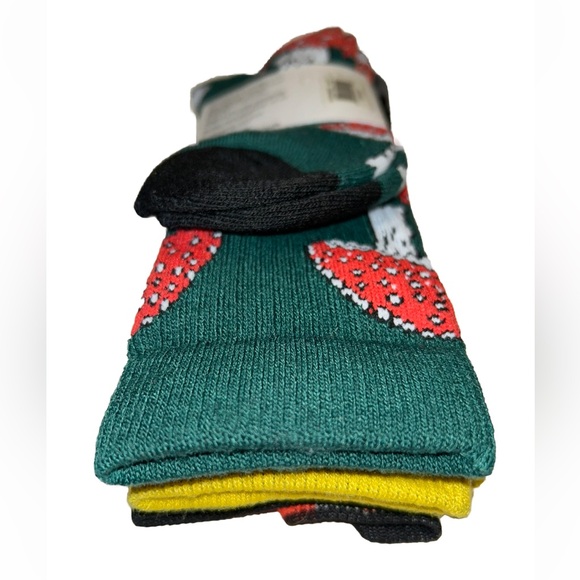 Neff Crew Socks 3 Pair Men 6-12 Multicolor w Mushrooms & Logo Skate Ride BMX NEW - Picture 11 of 12